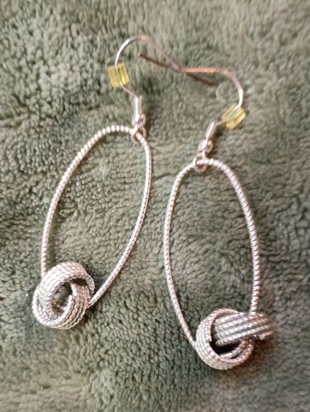 Sterling Knot Drop Earrings - Silver Tone Women’s Jewelry